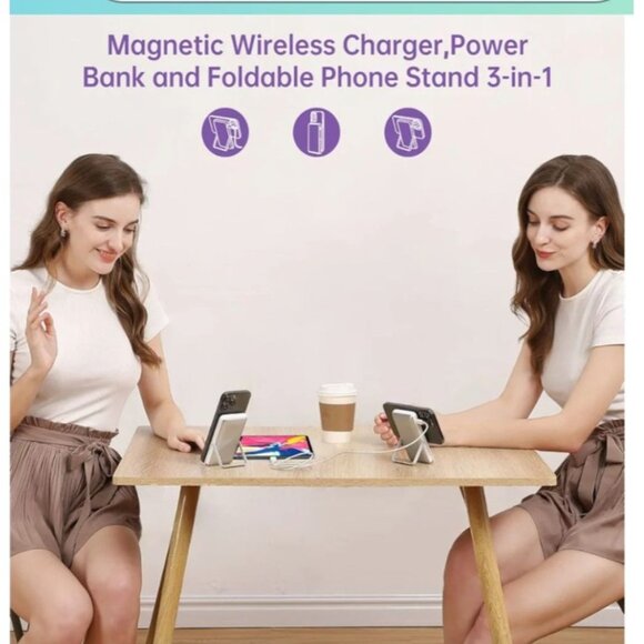I Phone Wireless Portable Charger 10000mAh Magnetic Fast Charge Power Bank - Picture 7 of 14